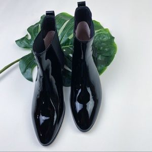 J.CREW PATENT LEATHER CHELSEA BOOTS
